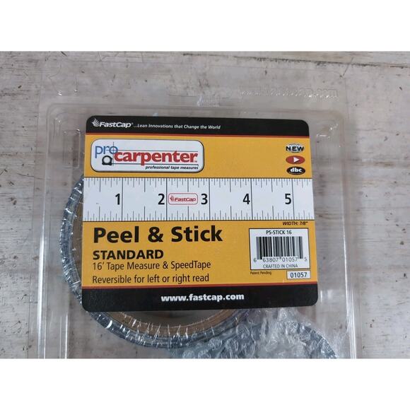 FastCap ProCarpenter Peel & Stick Stander 16' Tape Measure Metal Reversible - Picture 2 of 3